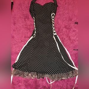 Rockabilly dot dress XS